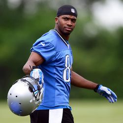 Lions player at practice
